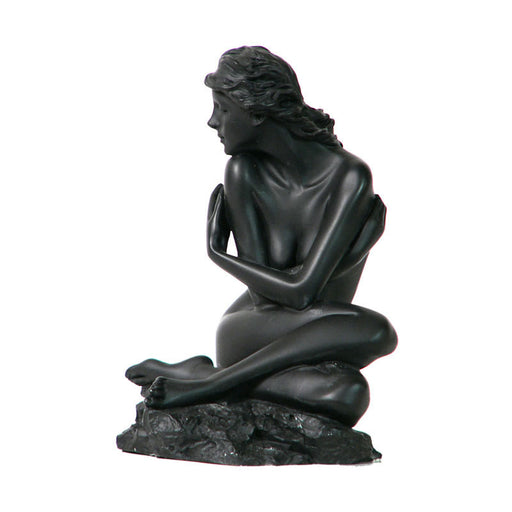 Windswept Nude Female Statue- Black