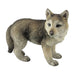 Wolf Cub Standing Figurine (Grey)
