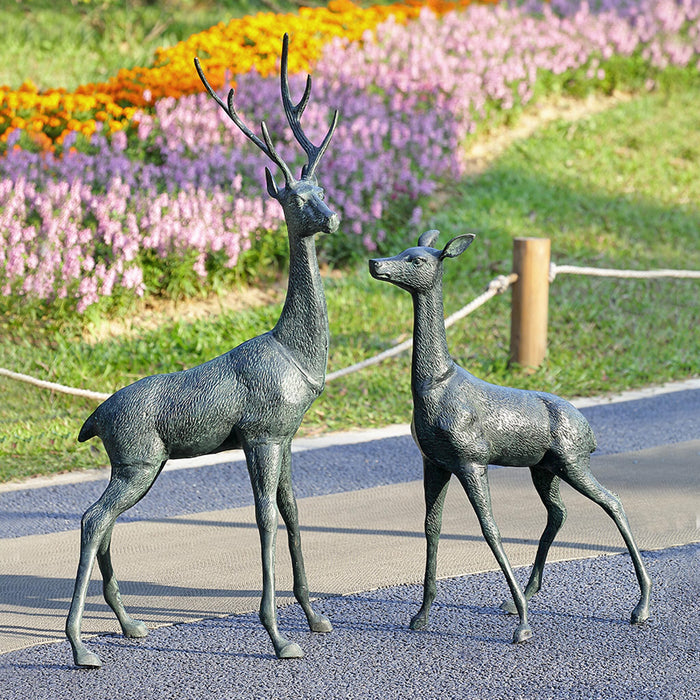 Woodland Watchers Deer Garden Sculptures, Set of 2 by San Pacific International/SPI Home