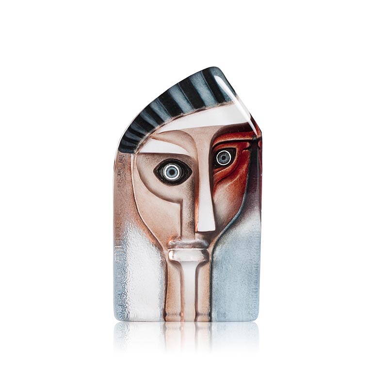 Xerxes Crystal Mask Sculpture by Mats Jonasson