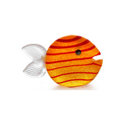Yellow Art Glass Fish Figurine