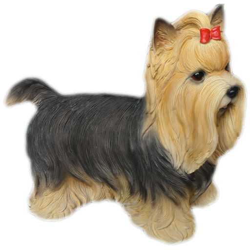Yorkshire Terrier with Bow Statue- 7.75 inch
