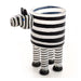 Zebra Bowl Art Glass Borowski