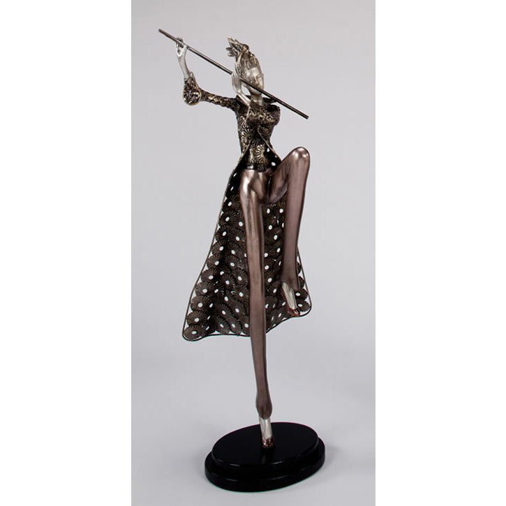 Music Lady I - Modern Flutist Sculpture