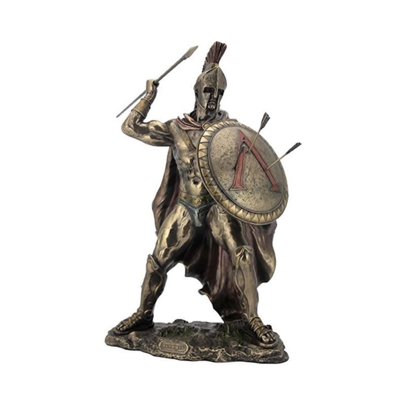 Leonidas With Spear And Shield Sculpture, STU-Home, AAWU76534B4 ...